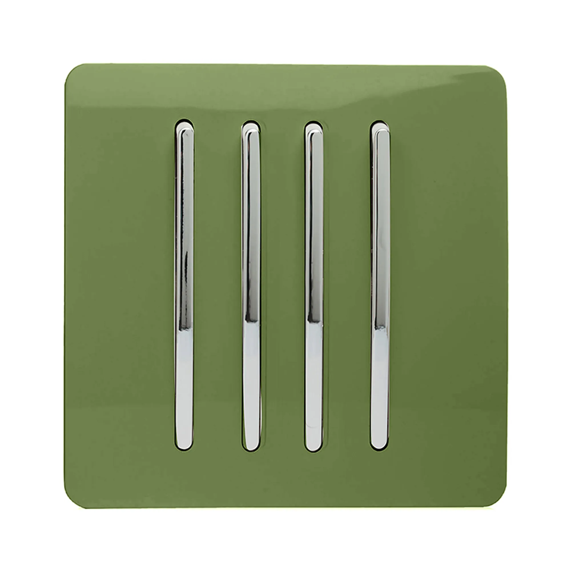 4 Gang 2 Way 10 Amp Rocker Moss Green